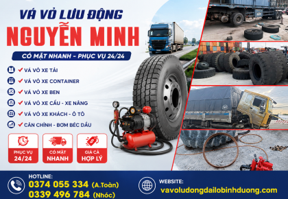Vá Vỏ Lưu Động Bình Dương 24/24 – Có Mặt Nhanh, Giá Hợp Lý, Hỗ Trợ Mọi Loại Xe
